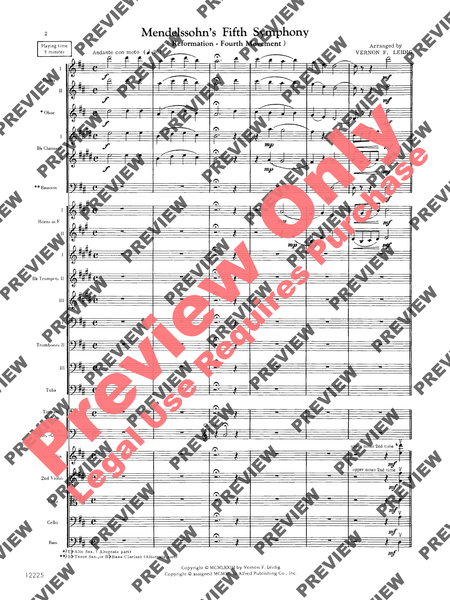 Mendelssohn's 5th Symphony Reformation, 4th Movement