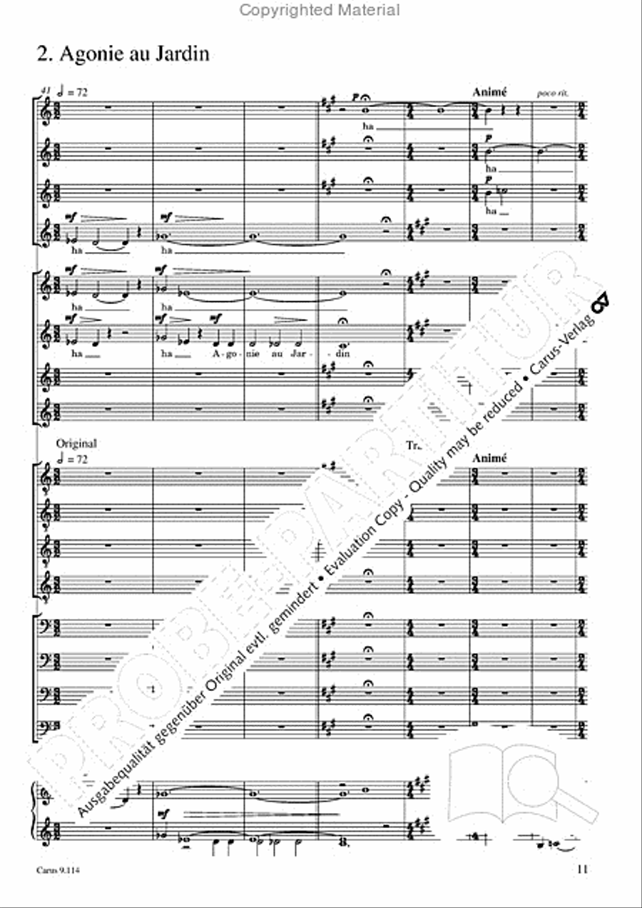 Trois Fragments de son Choir scores gallery preview page 12