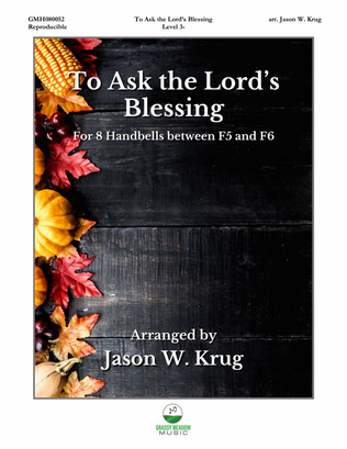 To Ask the Lord's Blessing for 8 handbells