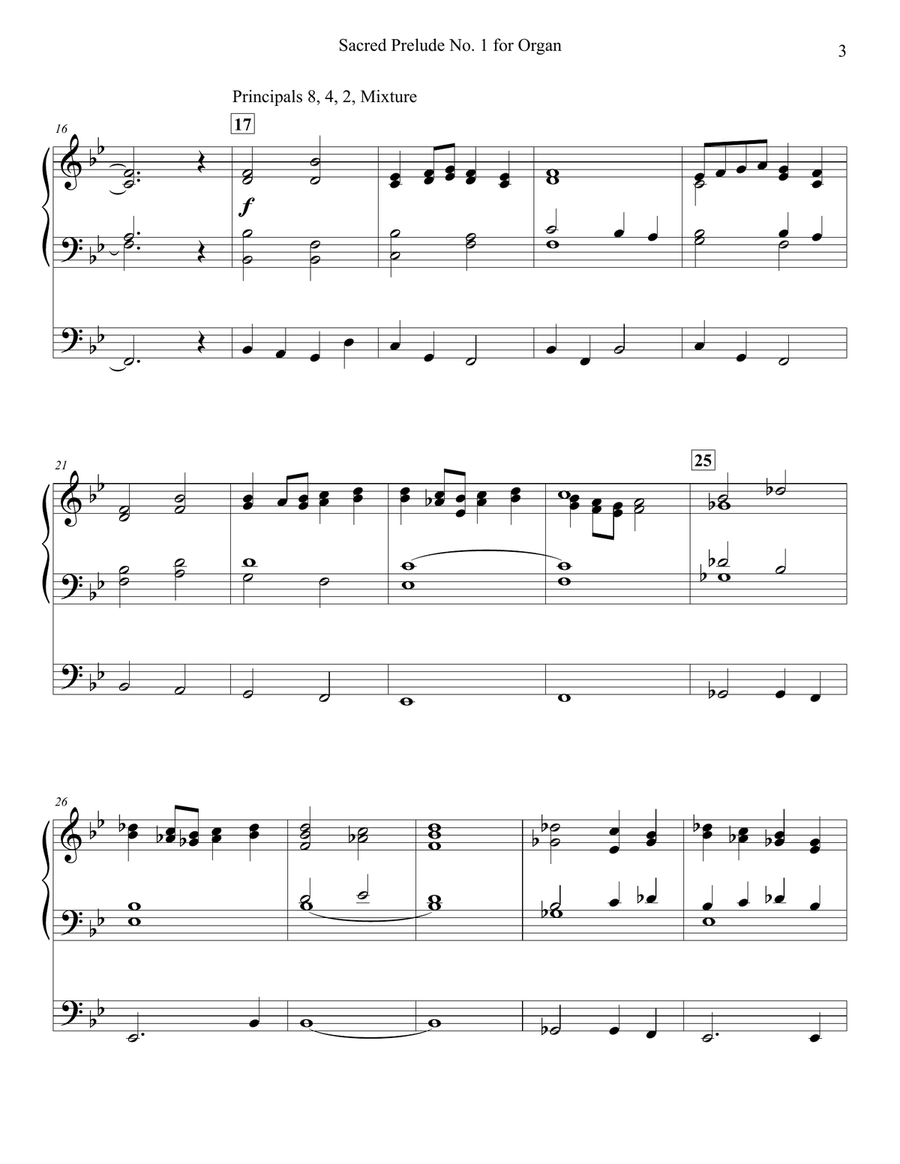 Sacred Preludes for Organ No. 1-4 Organ Solo scores gallery preview page 3