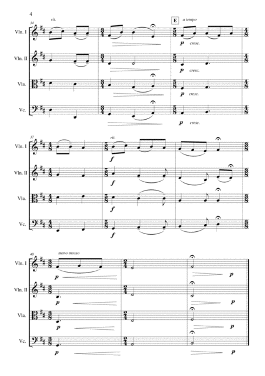 Tantum Ergo Tantum Ergo String Quartet scores gallery preview page 5