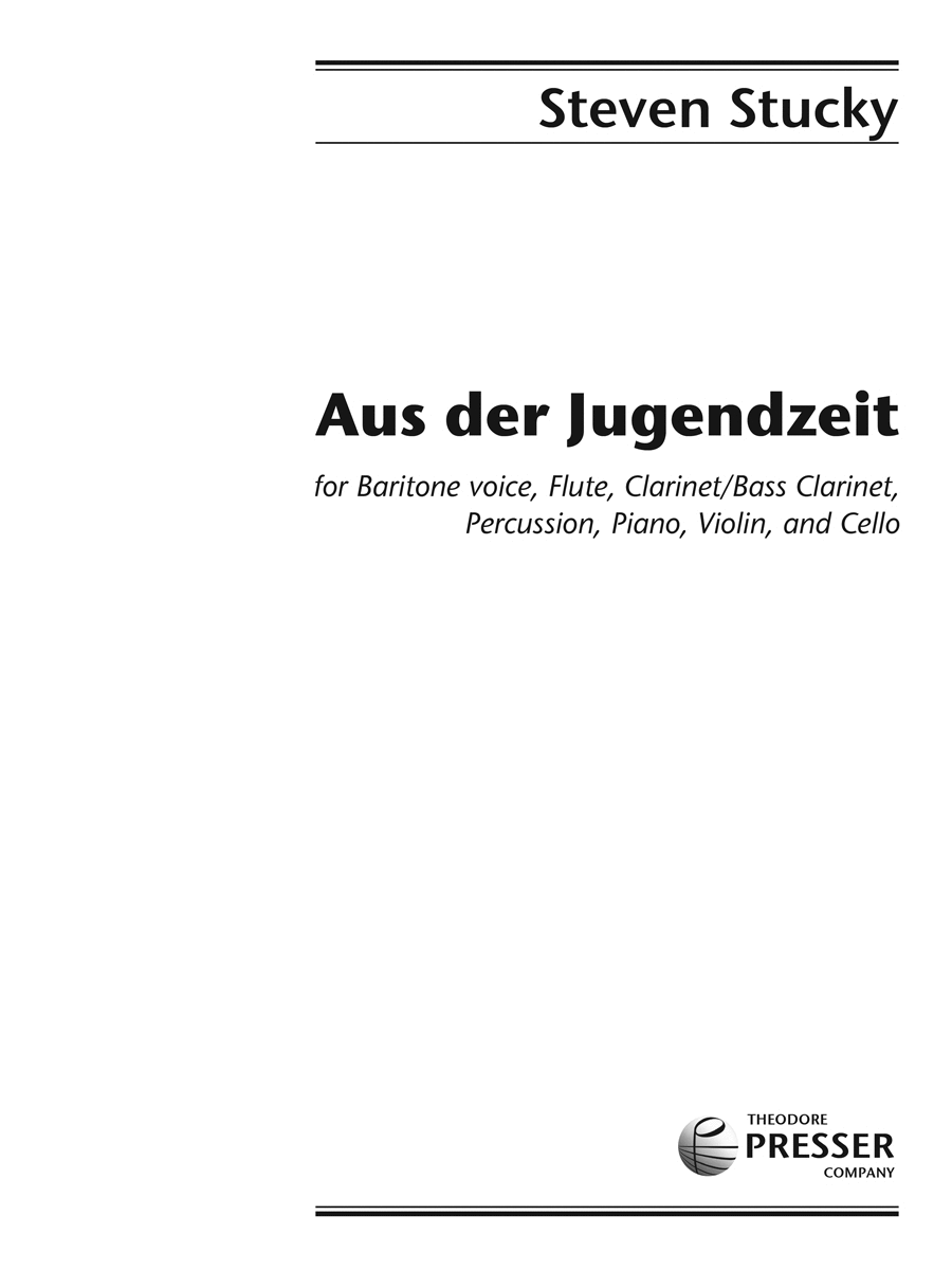 Aus der Jugendzeit Chamber Music scores gallery preview page 1