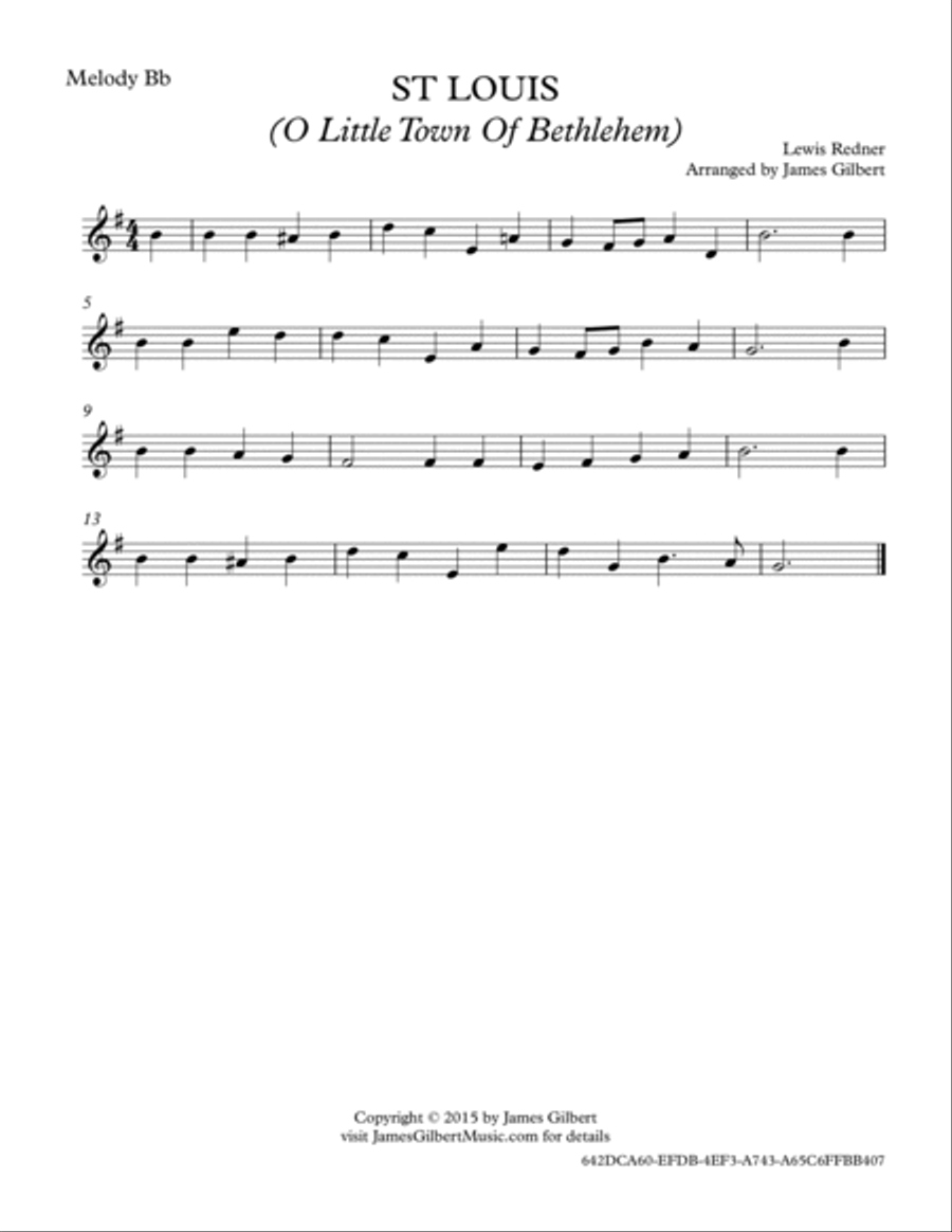 ST. LOUIS (O Little Town Of Bethlehem) Small Ensemble scores gallery preview page 5