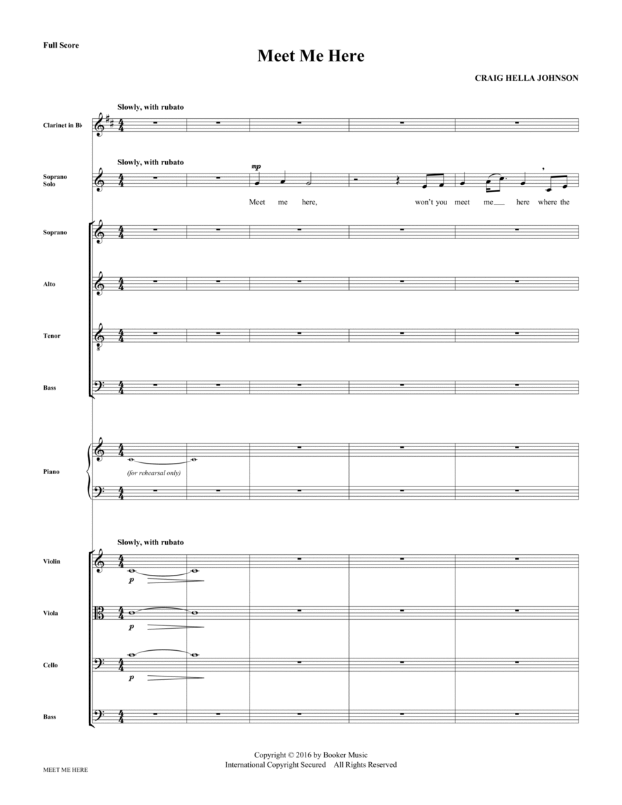 Meet Me Here (from Considering Matthew Shepard) - Score