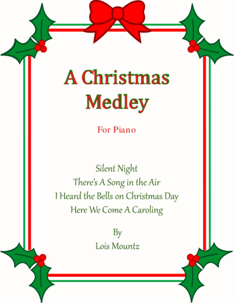 Christmas Medley for Piano Piano, Vocal, Guitar scores gallery preview page 1