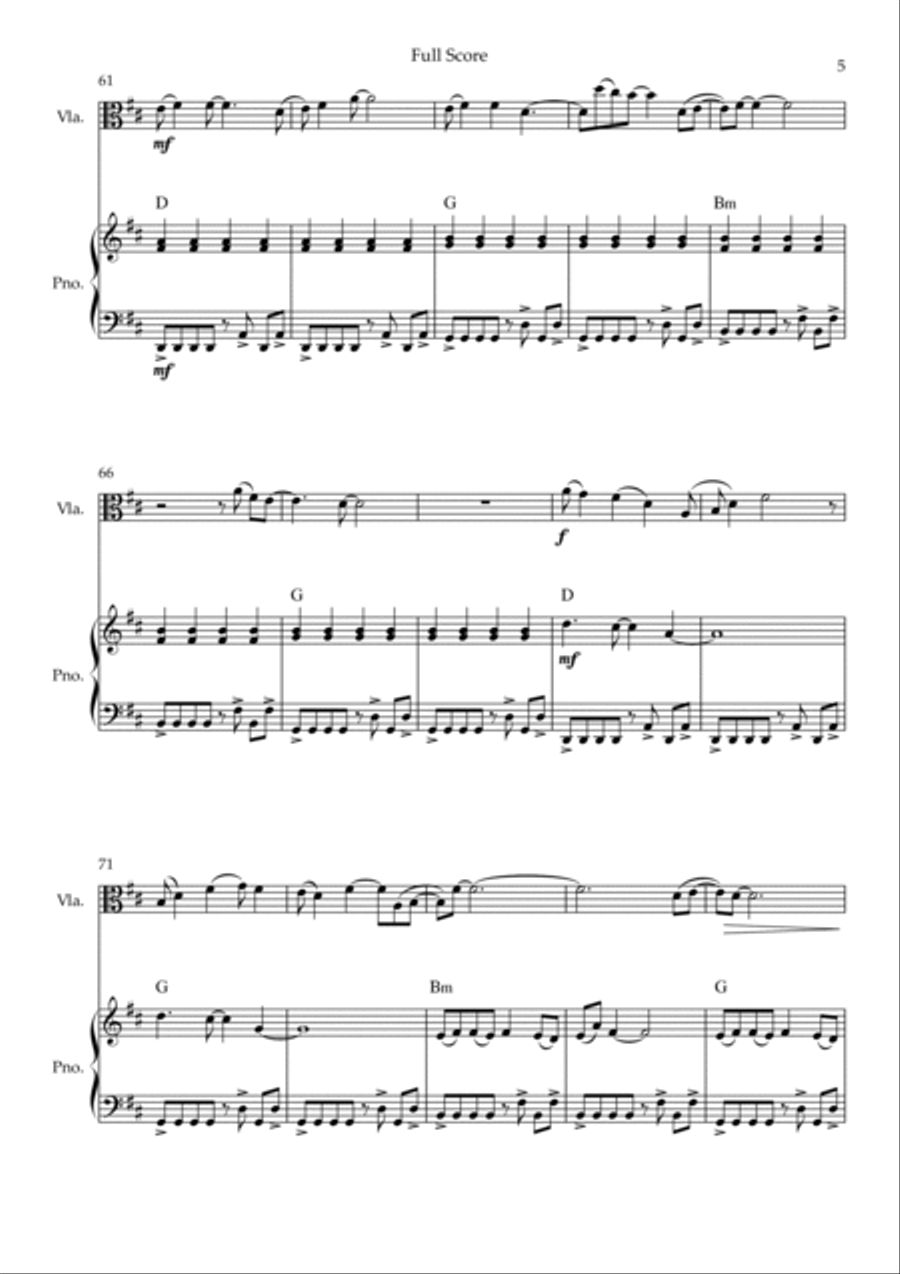 Without You Without You Viola scores gallery preview page 5