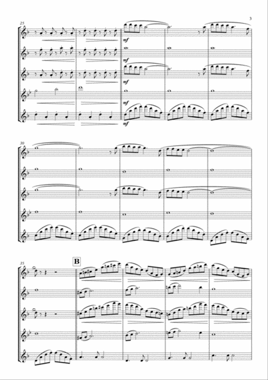 Walking In The Air Woodwind Quintet scores gallery preview page 5