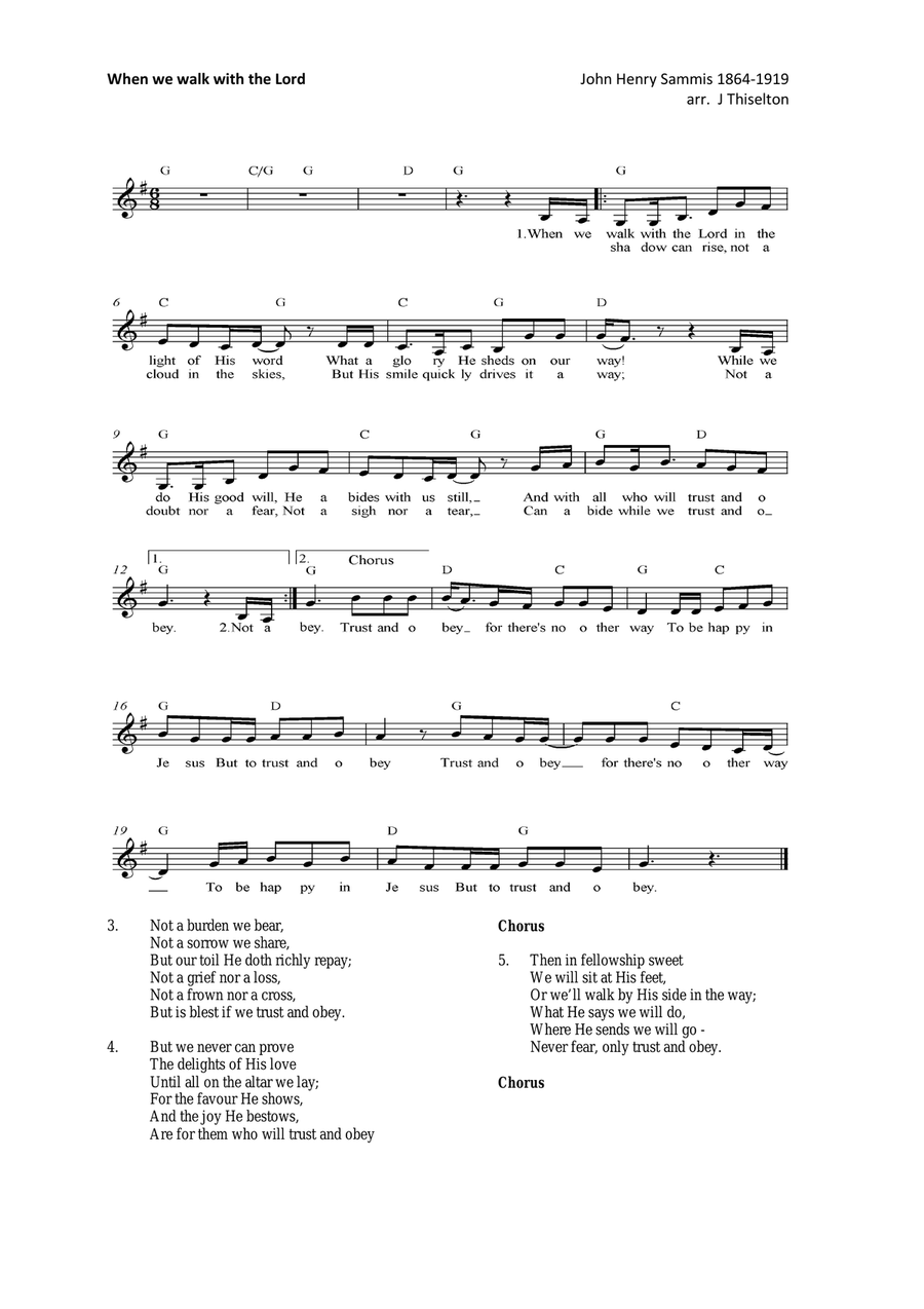 Trust and Obey Guitar scores gallery preview page 1