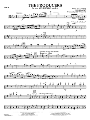 The Producers (arr. Ted Ricketts) - Viola