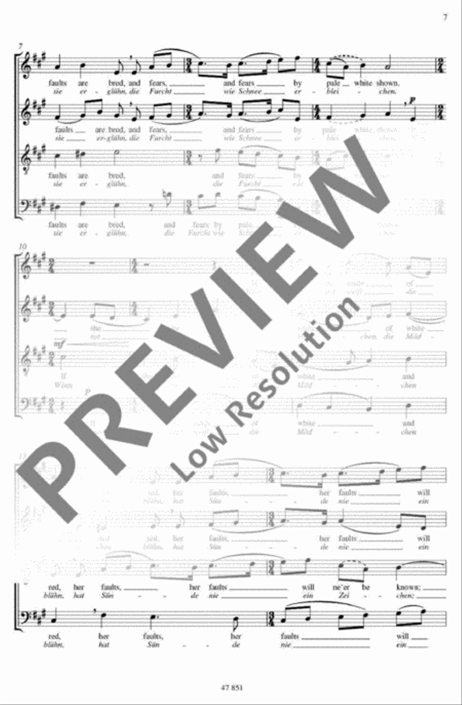 Seven Songs from Shakespeare's Comedies 4-Part scores gallery preview page 8