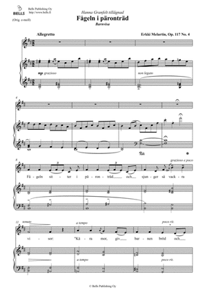 Fageln i parontrad, Op. 117 No. 4 (B minor)