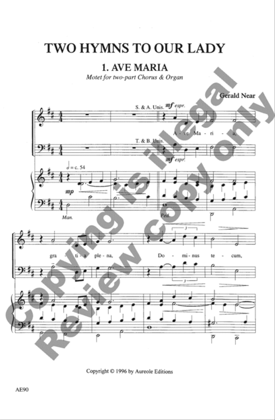 Two Hymns to Our Lady Two Hymns to Our Lady 2-Part scores gallery preview page 11