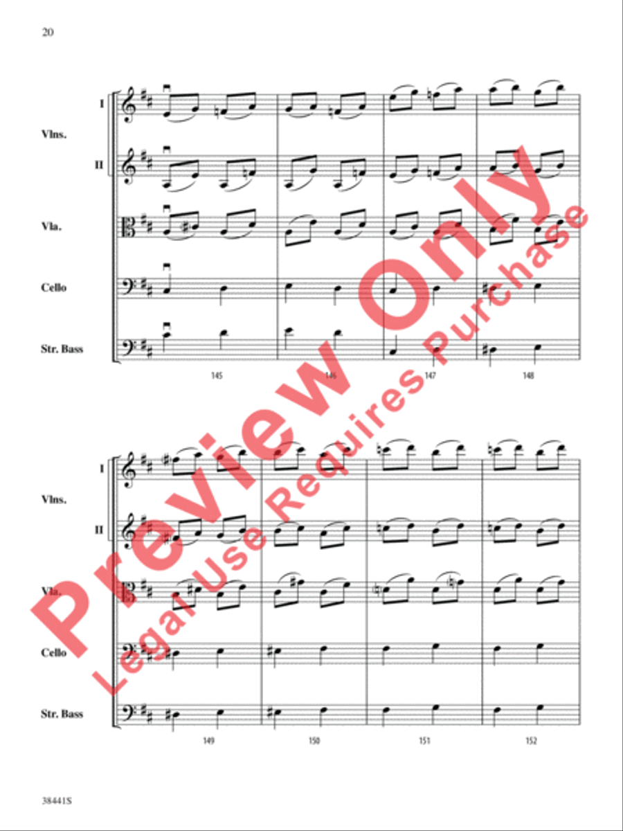 February: Carnival (from The Seasons) String Orchestra scores gallery preview page 21