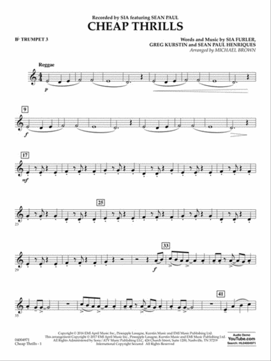 Cheap Thrills Cheap Thrills Concert Band scores gallery preview page 7