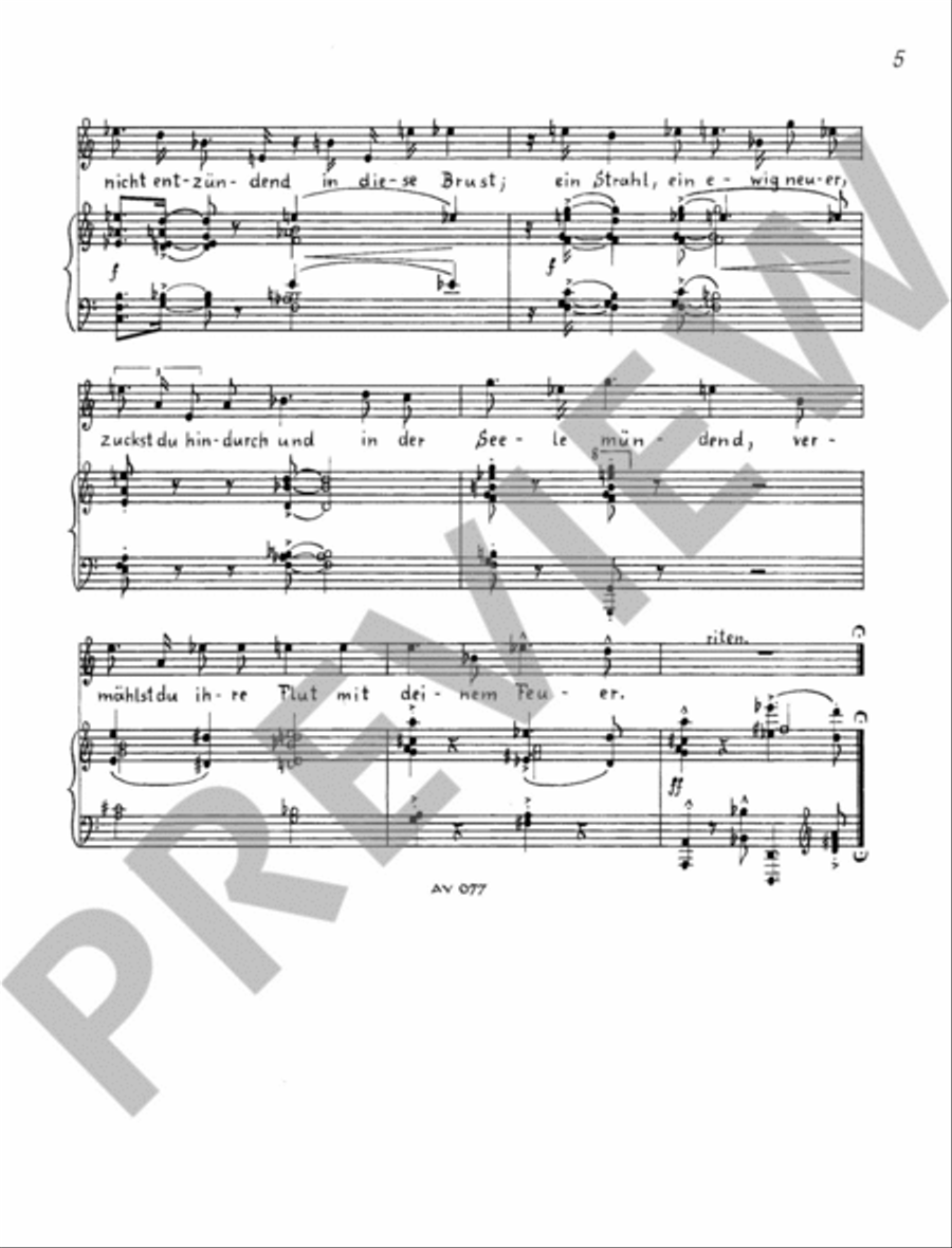 Letzter Ricarda Huch-Zyklus op. 127 Soprano Voice scores gallery preview page 5