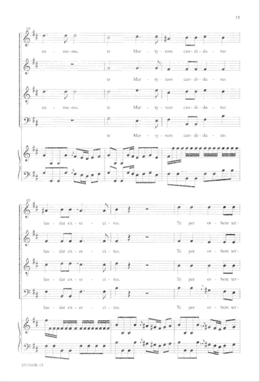 Te Deum Choral Score Te Deum Choral Score 4-Part scores gallery preview page 17