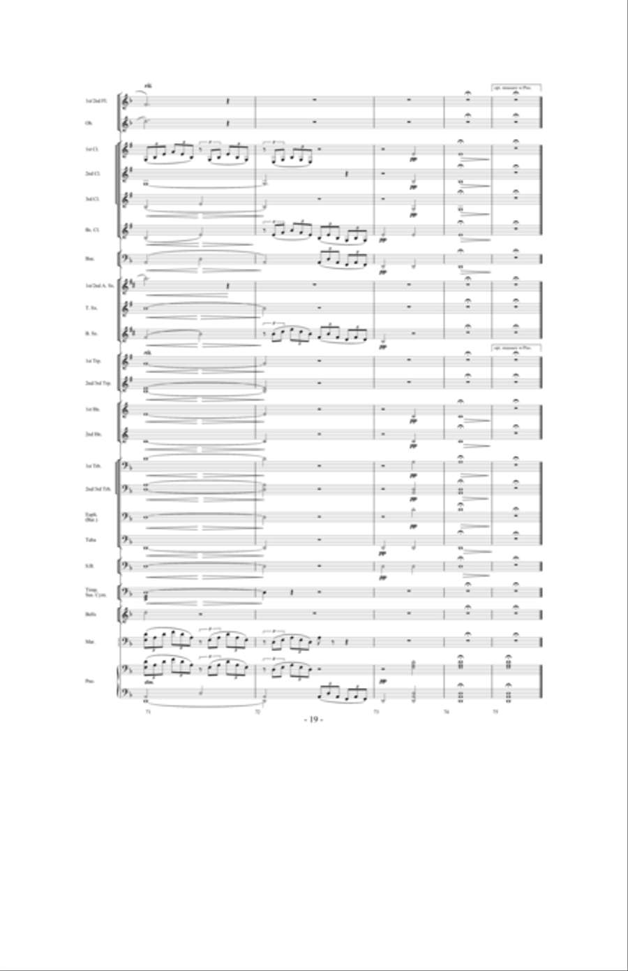 Moonlight Sonata Concert Band scores gallery preview page 18