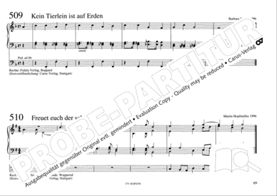 Esslinger Orgelbuch, Bd I-III Organ Solo scores gallery preview page 86