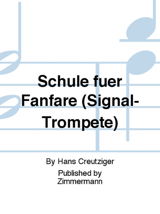 Book cover for Schule für Fanfare (Signal-Trompete)