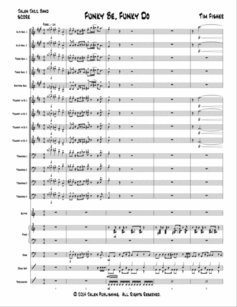 Funky Be, Funky Do Jazz Ensemble scores gallery preview page 2