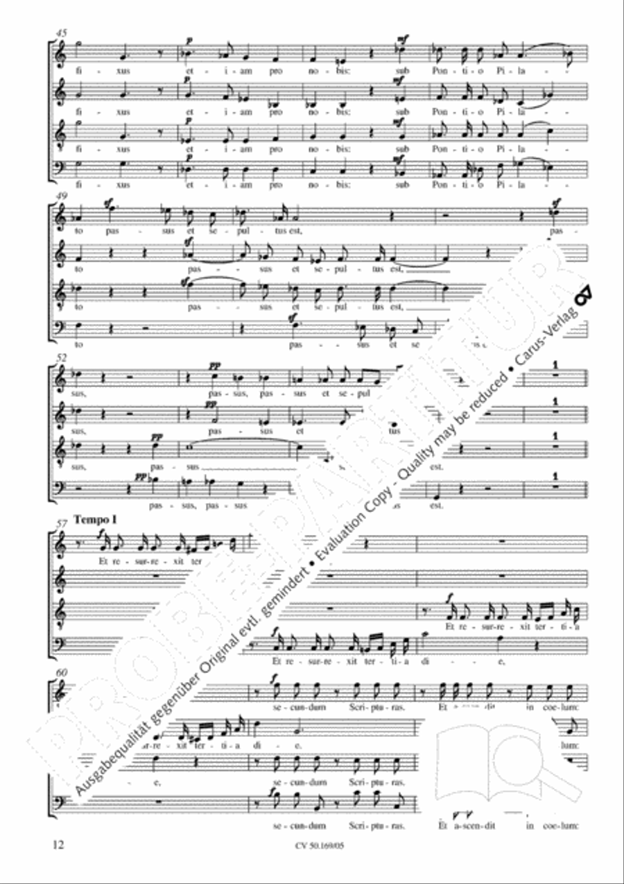 Mass in C Major 4-Part scores gallery preview page 13