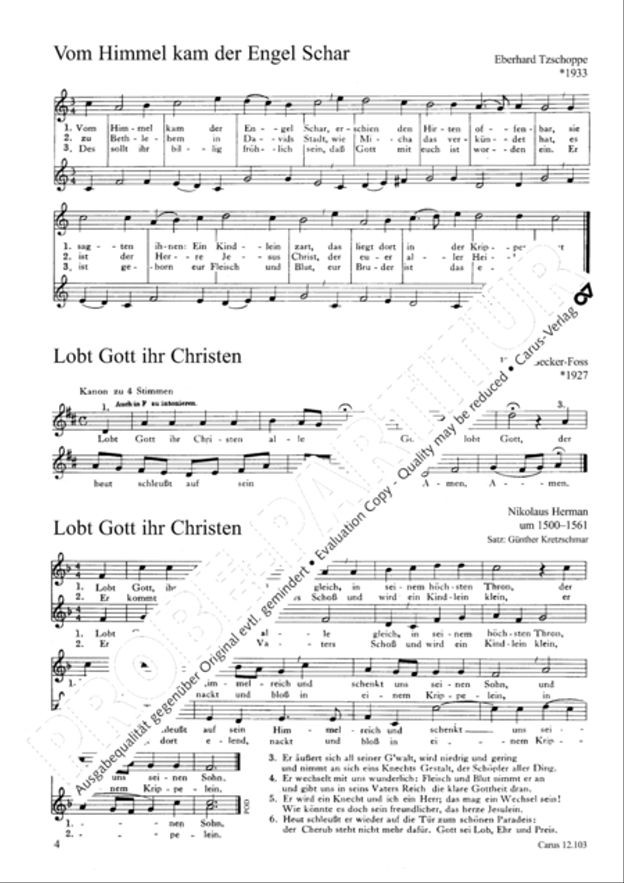 Acht Chorsatze fur Kinderchor von Becker-Foss, Ehlers, Kretzschmar und Tzschoppe Children's Choir scores gallery preview page 5