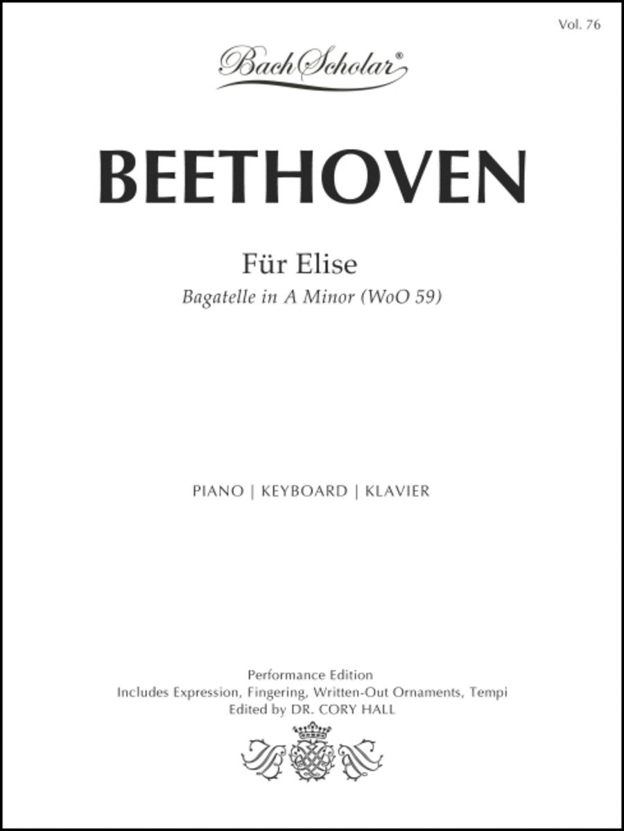 Für Elise (Bach Scholar Edition Vol. 76) Harpsichord scores gallery preview page 1