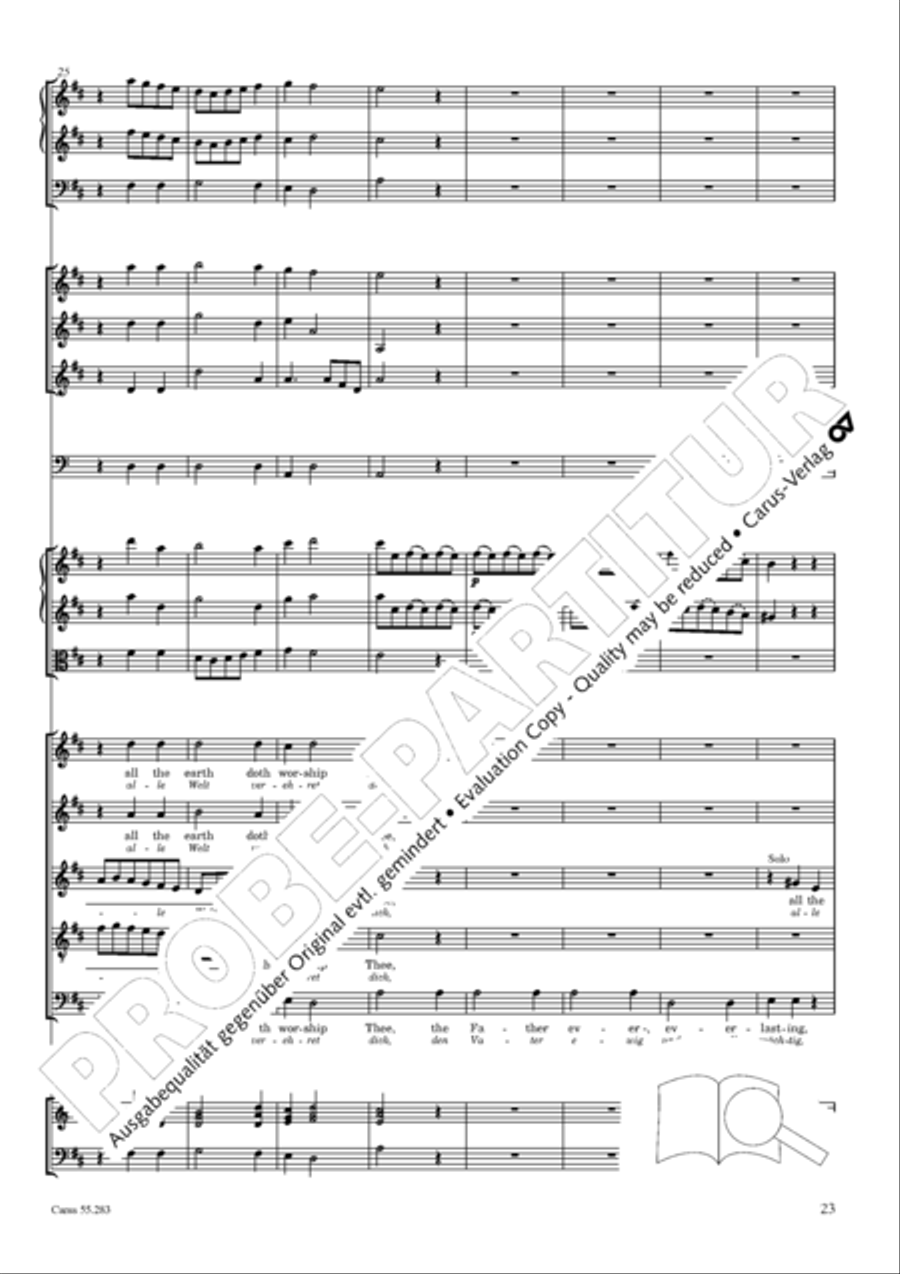 Te Deum for the Victory of Dettingen SSATB scores gallery preview page 40