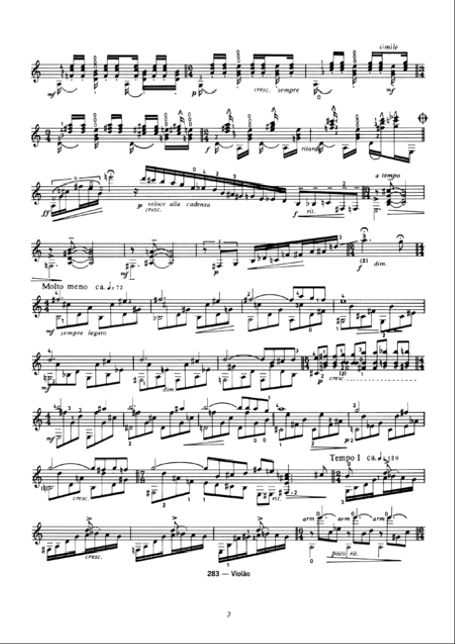 Sonata para violão Classical Guitar scores gallery preview page 4