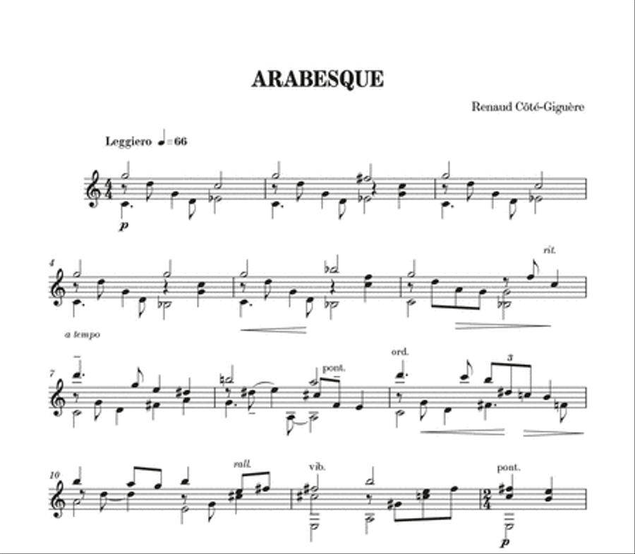 Arabesque Guitar Ensemble scores gallery preview page 2