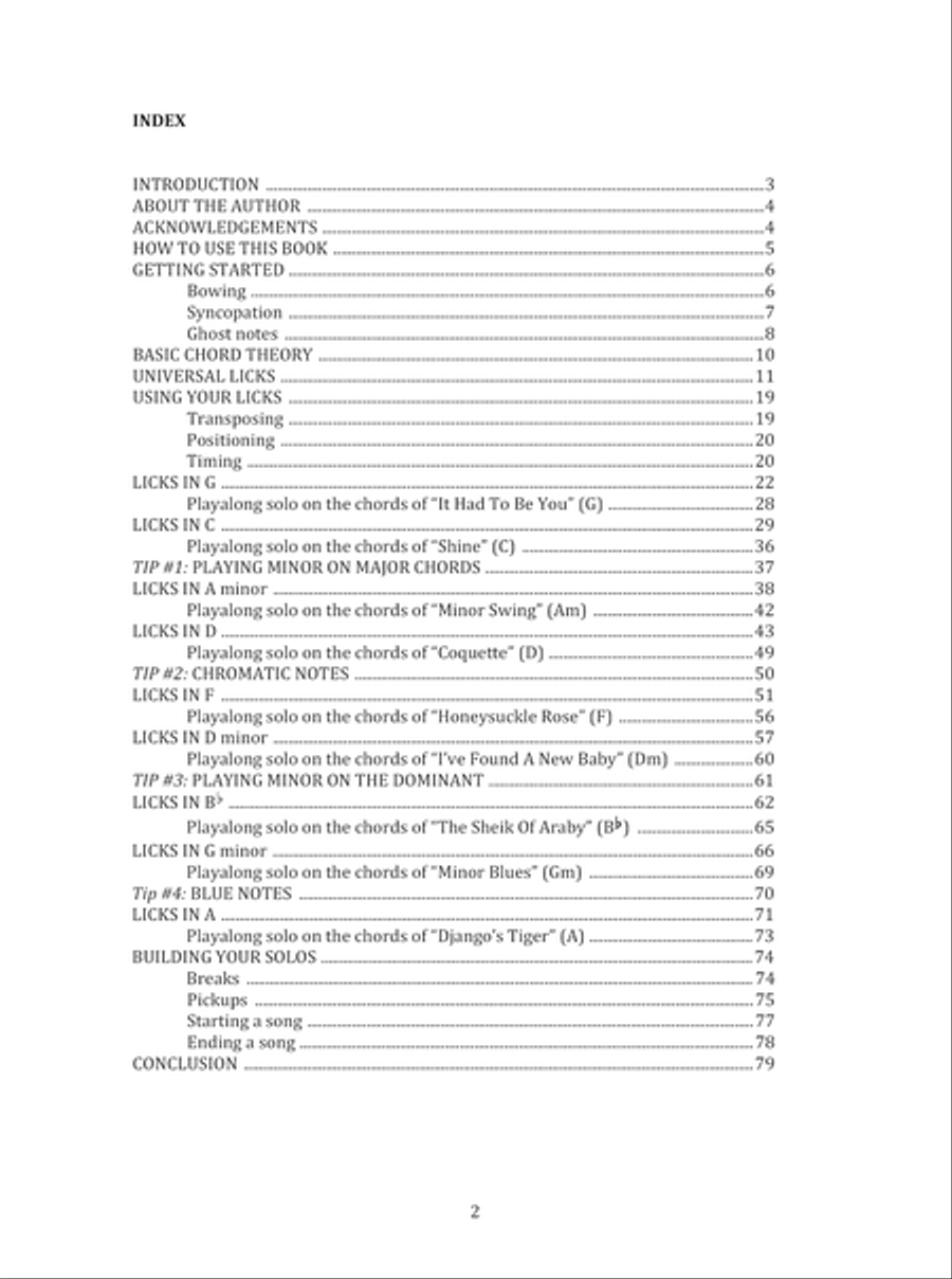 Grappelli Licks: The Vocabulary of Gypsy Jazz Violin Solo scores gallery preview page 3