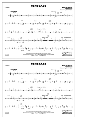Renegade (arr. Ishbah Cox) - Cymbals
