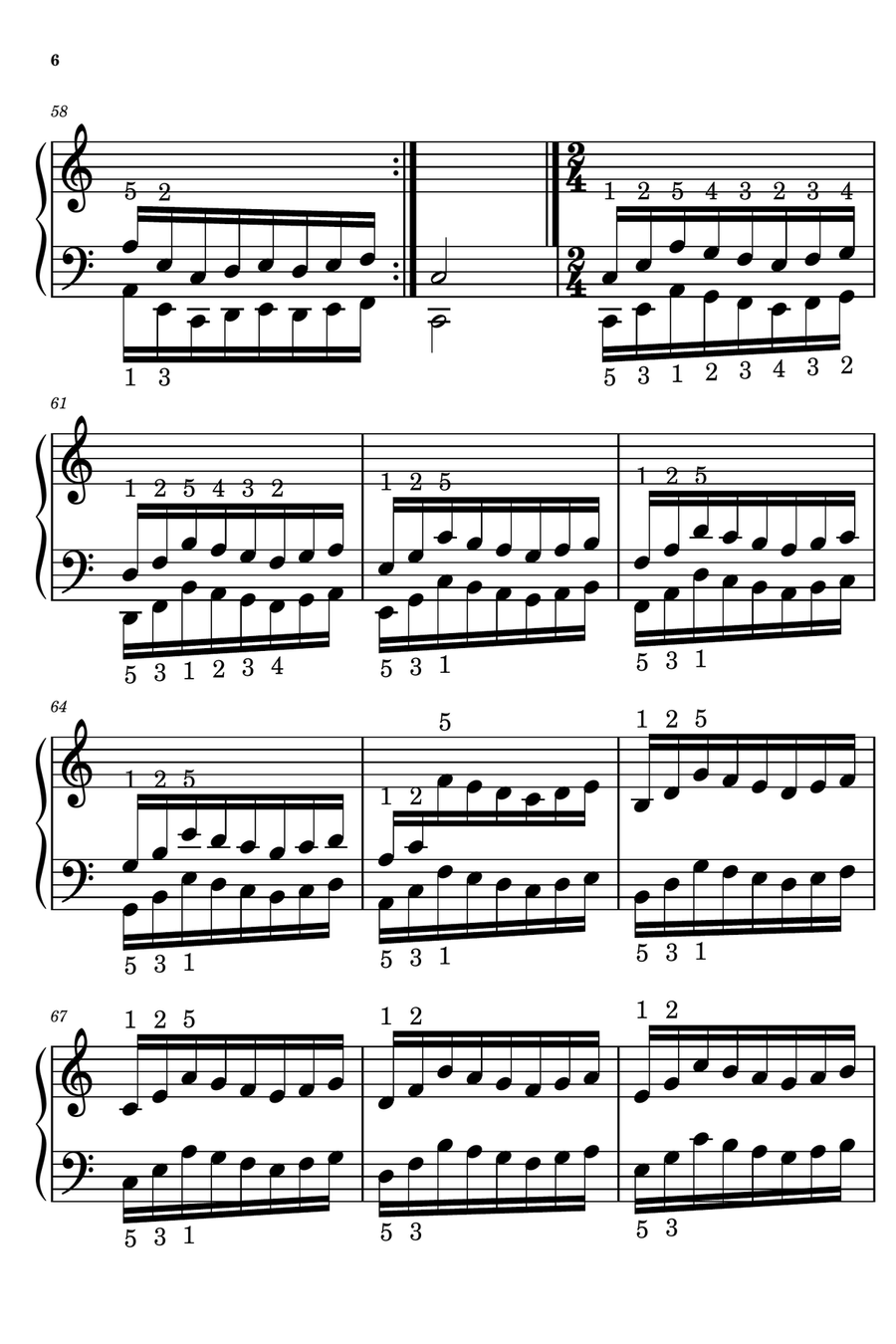 Hanon Piano Exercises 1-20 LARGE PRINT Piano Method scores gallery preview page 6