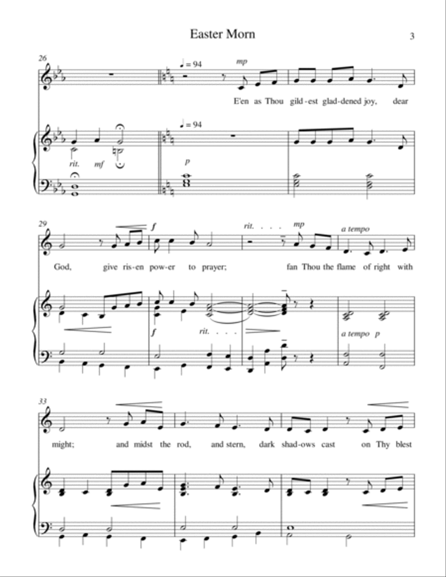 Easter Morn medium low voice Low Voice scores gallery preview page 4