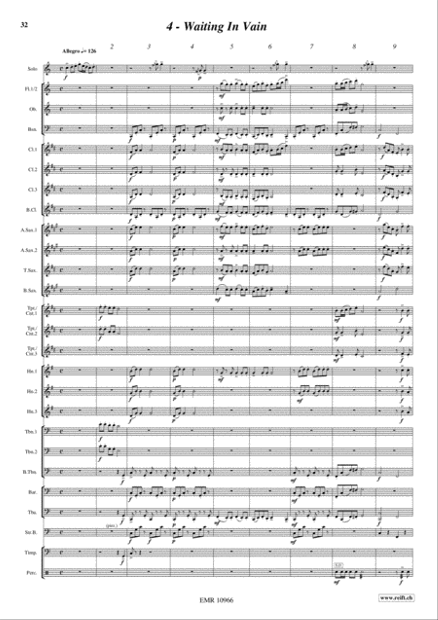 Japanese Folksongs Concert Band scores gallery preview page 16