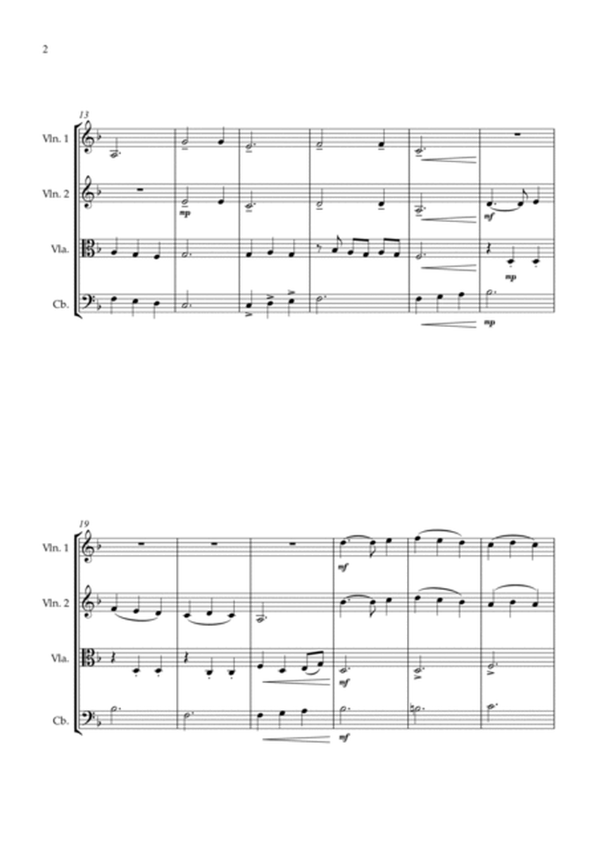 Silent Night for String Quartet in F Major image number null