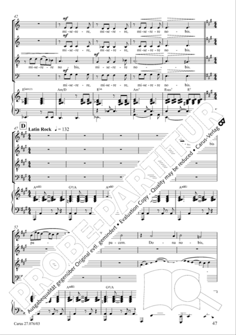 Missa in tempore incerto 4-Part scores gallery preview page 48