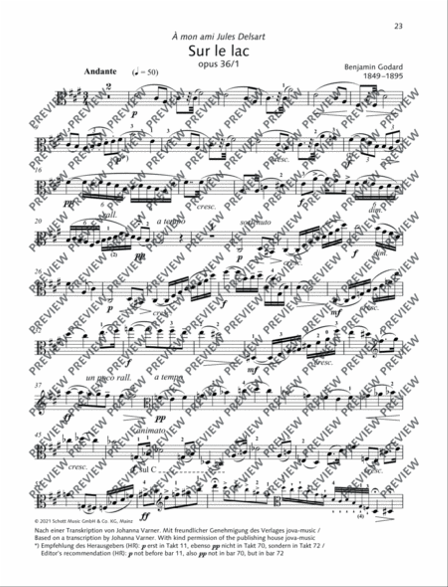 Sur le lac Sur le lac Piano Accompaniment scores gallery preview page 8
