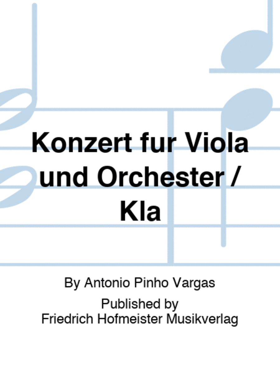 Konzert fur Viola und Orchester / Kla