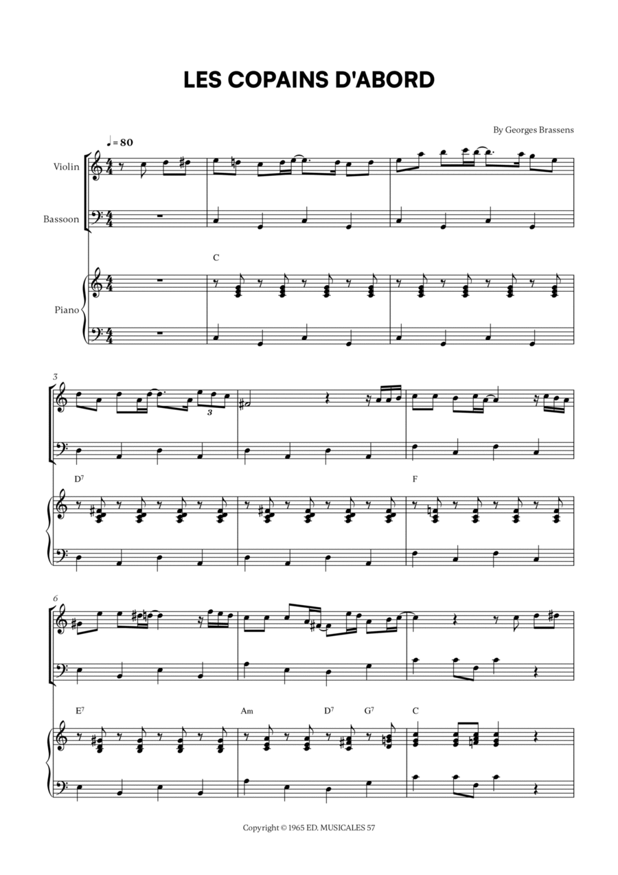 Les Copains D'abord Bassoon scores gallery preview page 1