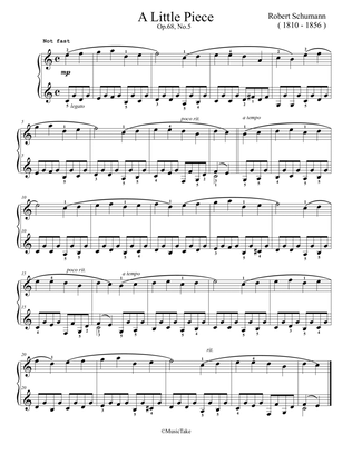 Schumann A Little Piece Op.68, No.5