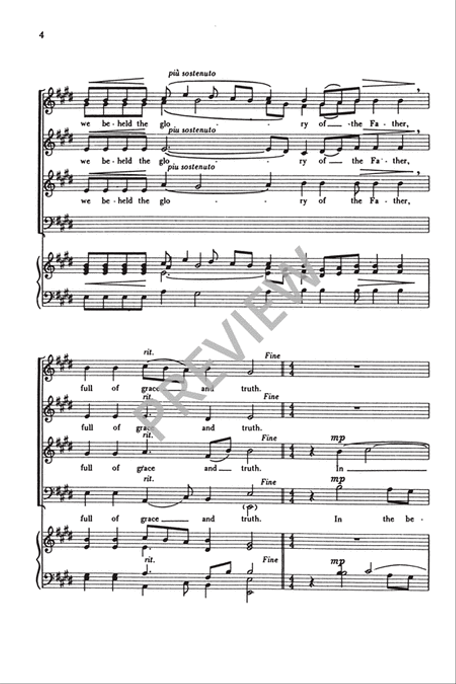 The Glory of the Father The Glory of the Father 4-Part scores gallery preview page 5