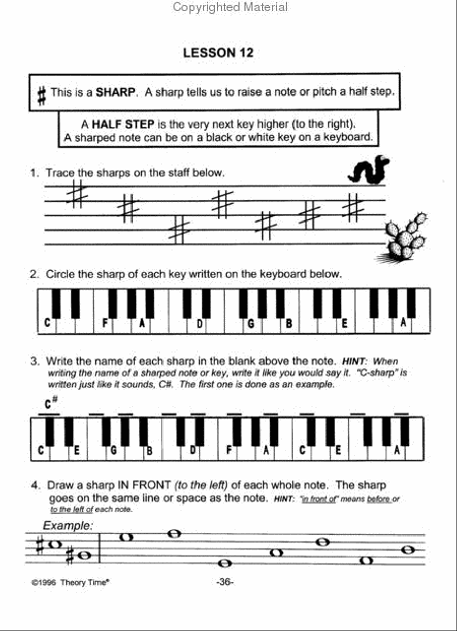 Theory Time Grade 2 Workbook Piano Method scores gallery preview page 4