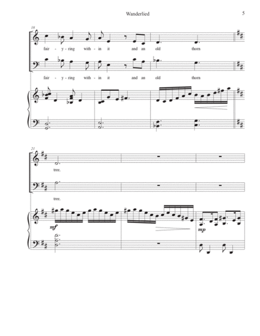"Wanderlied" for SATB voices and piano image number null