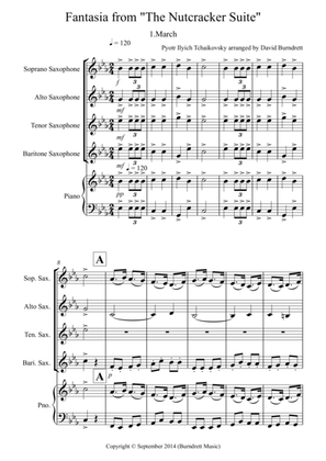 Fantasia from "The Nutcracker Suite" March for Saxophone Quartet