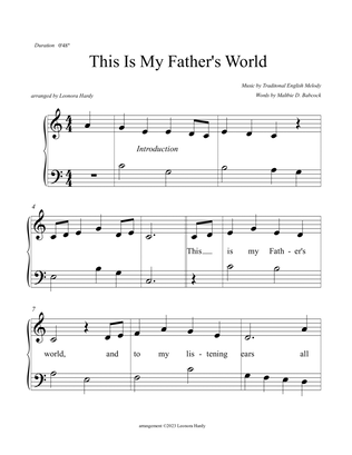 Book cover for This Is My Father's World (Beginner)