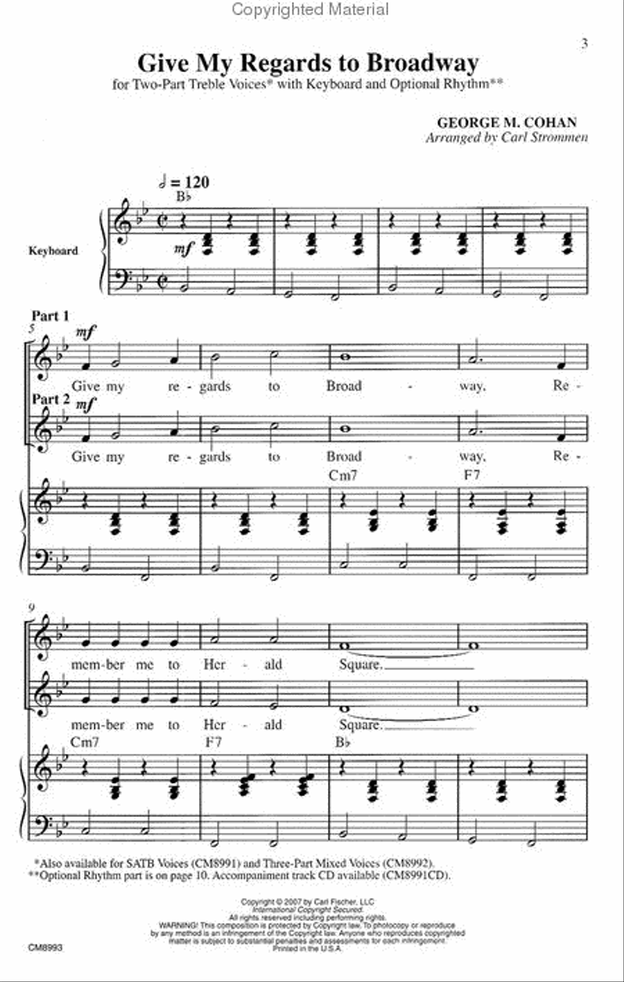 Give My Regards To Broadway SA scores gallery preview page 2