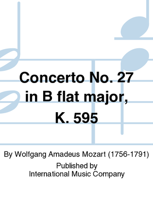 Book cover for Concerto No. 27 In B Flat Major, K. 595