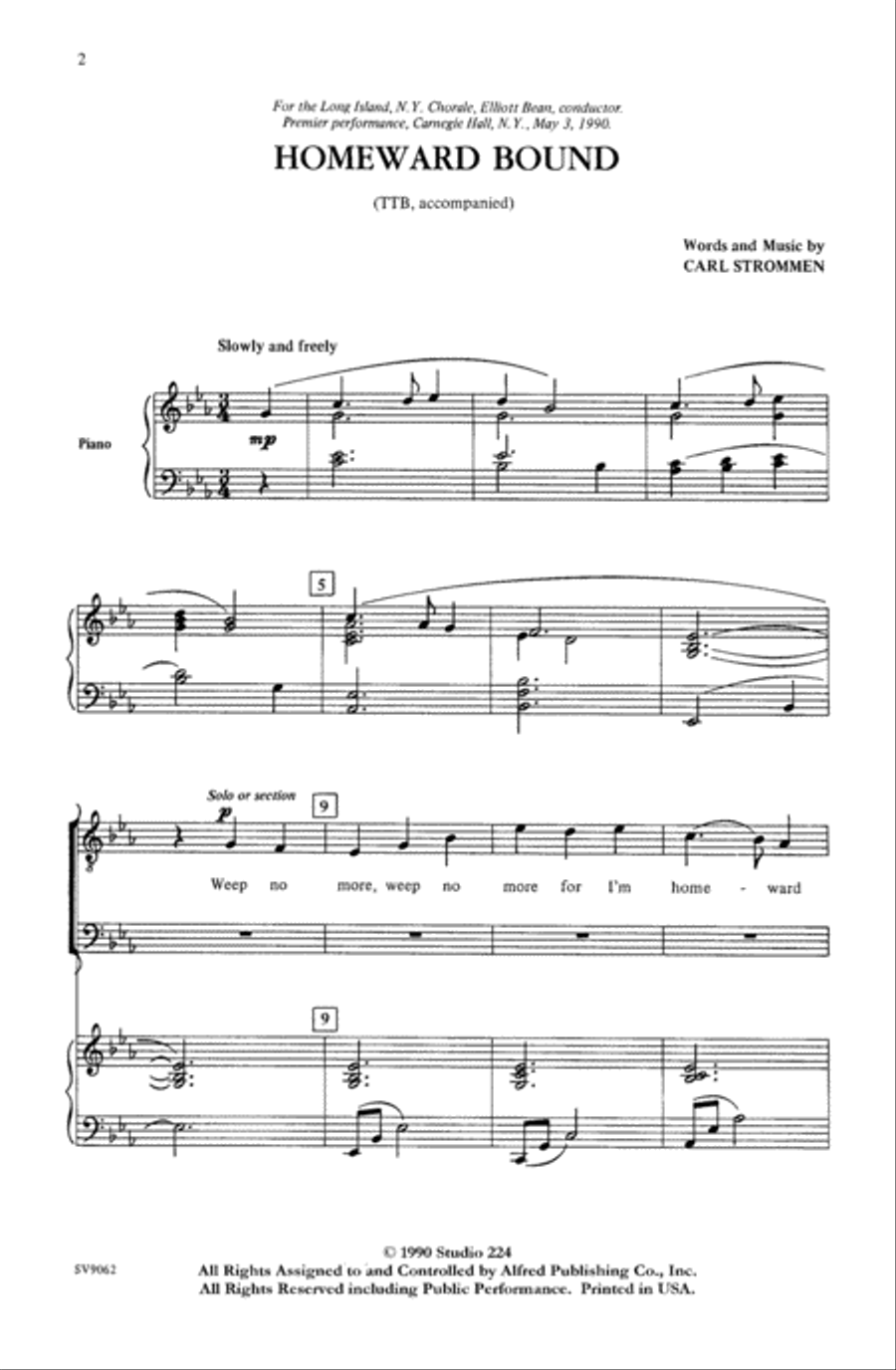 Homeward Bound Choir scores gallery preview page 1