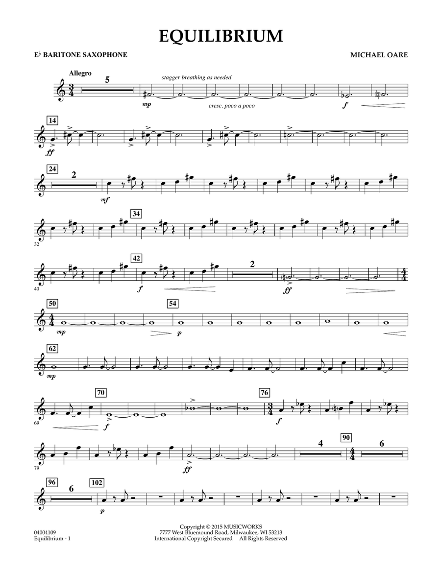 Equilibrium - Eb Baritone Saxophone